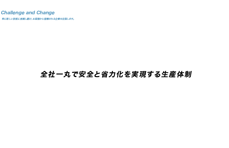 全社一丸で安全と省力化を実現する生産体制